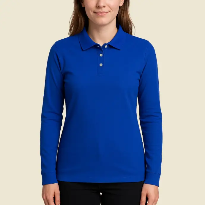 CAMISA TIPO POLO MANGA LARGA