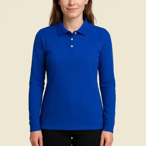 CAMISA TIPO POLO MANGA LARGA